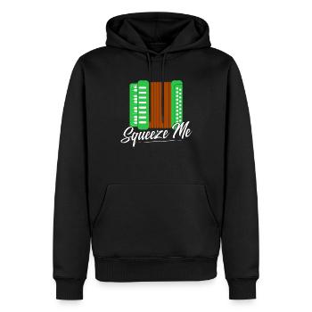 Squeeze Me Polka Accordion - Men’s Premium Organic Hoodie - black - Front - Nico (187cm)
