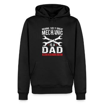 Mechanic Father Son Mechanic Father Family - Men’s Premium Organic Hoodie - black - Front - Nico (187cm)