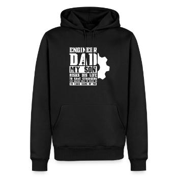 Ingenieur Vater Sohn Ingenieur Vater Familie - Männer Premium Bio Hoodie - Schwarz - Vorne - Nico (187cm)