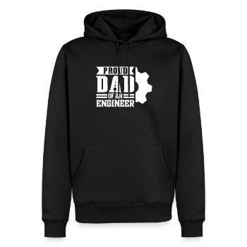 Engineer Father Engineer Father Family Gift - Men’s Premium Organic Hoodie - black - Front - Nico (187cm)