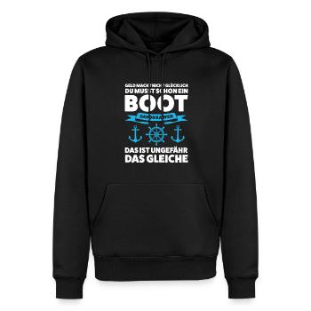 Boot Segeln Bootfahrer Geschenk - Männer Premium Bio Hoodie - Schwarz - Vorne - Nico (187cm)
