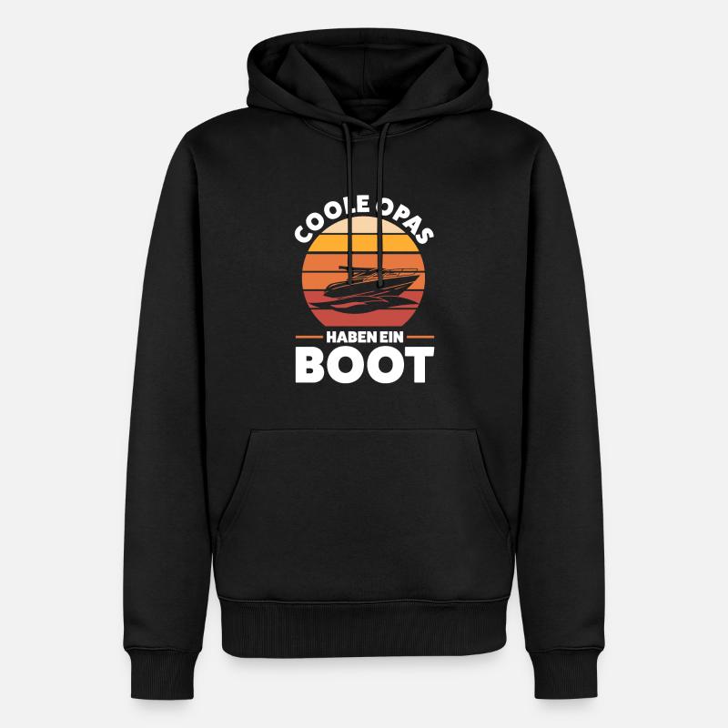 Boot Opa Segelboot Geschenk - Männer Premium Bio Hoodie - Schwarz