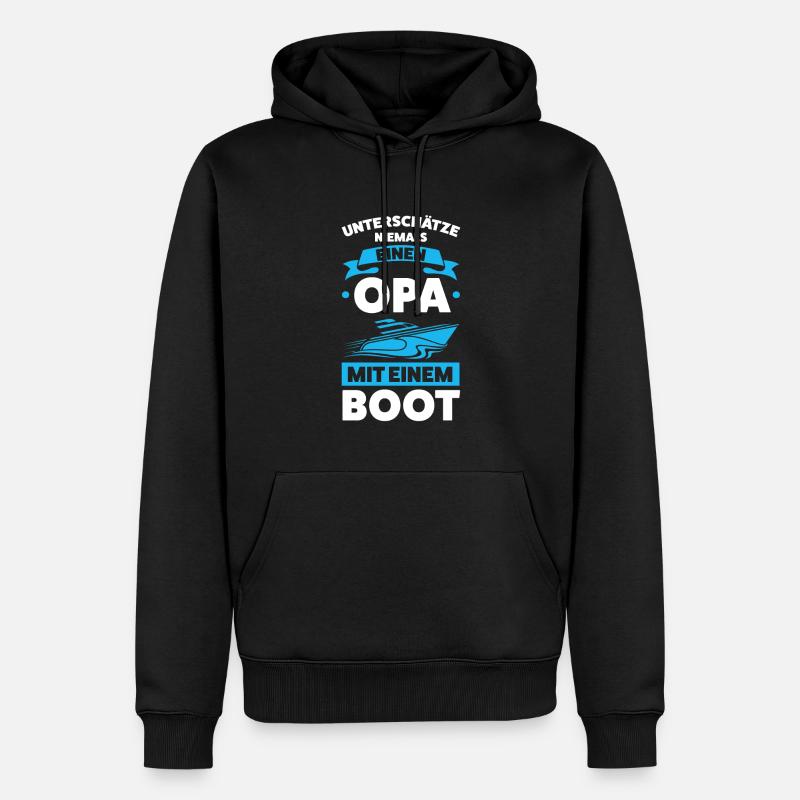 Boot Opa Großvater Geschenk - Männer Premium Bio Hoodie - Schwarz