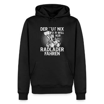 Radladerfahrer der tut nix Radlader - Männer Premium Bio Hoodie - Schwarz - Vorne - Nico (187cm)