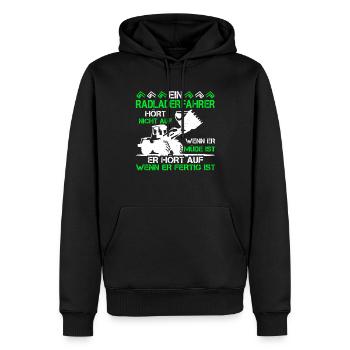 Radladerfahrer wenn fertig ist Radlader - Männer Premium Bio Hoodie - Schwarz - Vorne - Nico (187cm)
