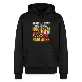 Radladerfahrer coole Opas fahren Radlader - Männer Premium Bio Hoodie - Schwarz - Vorne - Nico (187cm)