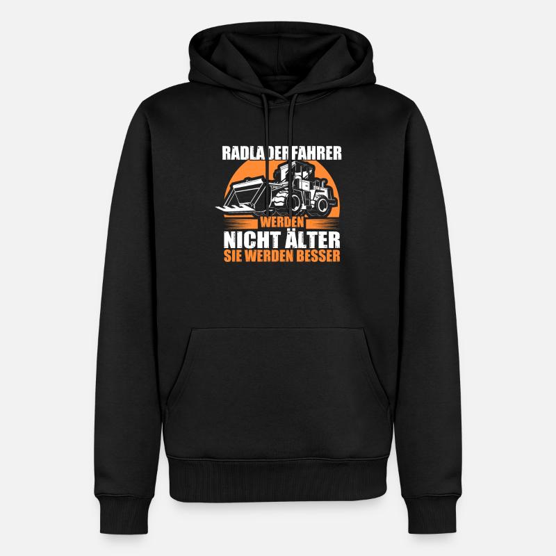 Radlader Radladerfahrer werden besser - Männer Premium Bio Hoodie - Schwarz