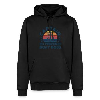 Capitaine Capitaine Cadeau de navigation de plaisance - Sweat à capuche Premium bio Homme - noir - Devant - Nico (187cm)