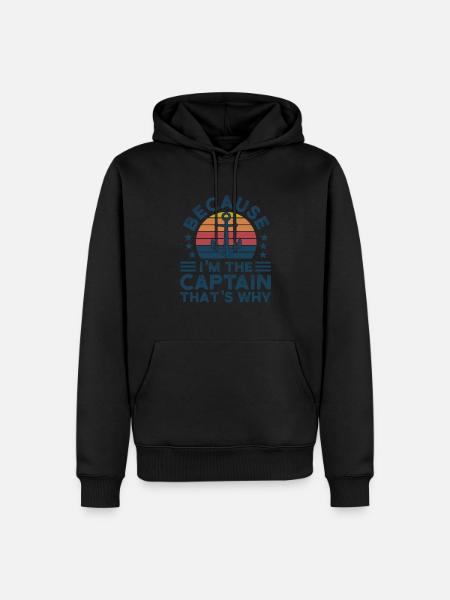 Kapitän Kapitäne Bootfahren Geschenk - Männer Premium Bio Hoodie - Schwarz