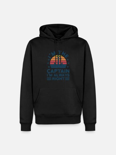 Captain Captains Boating Gift - Men’s Premium Organic Hoodie - black