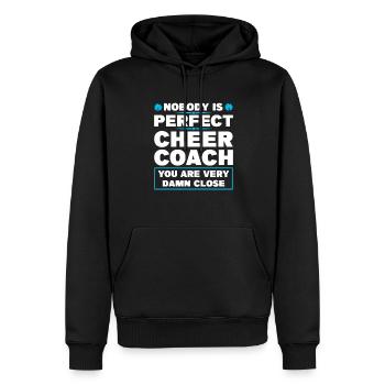 coach cheer sport cheer coach gift - Men’s Premium Organic Hoodie - black - Front - Nico (187cm)