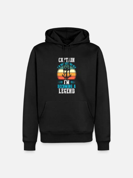 Captain Boat Captains Gift - Men’s Premium Organic Hoodie - black