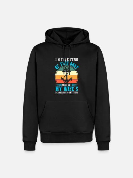 Captain Boat Captains Gift - Men’s Premium Organic Hoodie - black