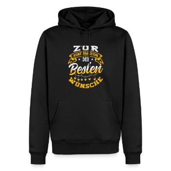 Konfirmation die Besten Wünsche Konfirmand - Männer Premium Bio Hoodie - Schwarz - Vorne - Nico (187cm)