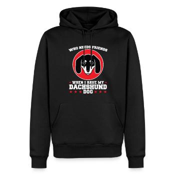 dackel Mama Dackel Haustiere Mutter Geschenk - Männer Premium Bio Hoodie - Schwarz - Vorne - Nico (187cm)