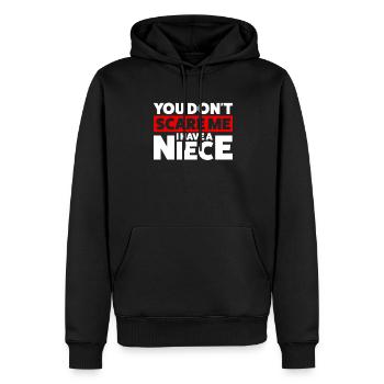 Onkel Nichte Onkel Nichte Geschenk - Männer Premium Bio Hoodie - Schwarz - Vorne - Nico (187cm)