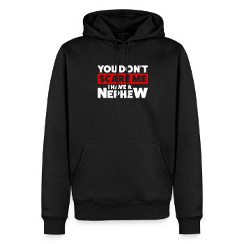 Onkel Neffe Onkel Nephew Geschenk - Männer Premium Bio Hoodie - Schwarz - Vorne - Nico (187cm)
