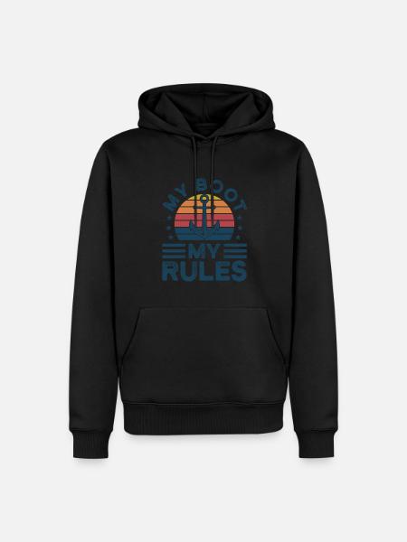 Kapitän Kapitäne Bootfahren Geschenk - Männer Premium Bio Hoodie - Schwarz