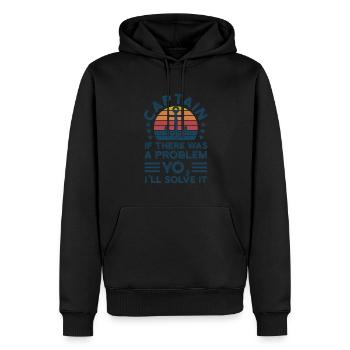 Kapitän Kapitäne Bootfahren Geschenk - Männer Premium Bio Hoodie - Schwarz - Vorne - Nico (187cm)