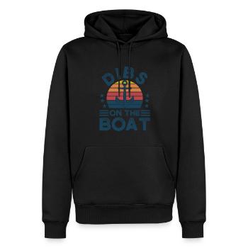 Kapitän Kapitäne Bootfahren Geschenk - Männer Premium Bio Hoodie - Schwarz - Vorne - Nico (187cm)