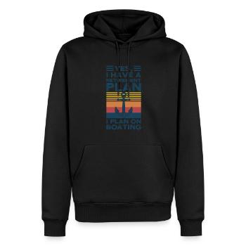 Kapitän Kapitäne Bootfahren Geschenk - Männer Premium Bio Hoodie - Schwarz - Vorne - Nico (187cm)