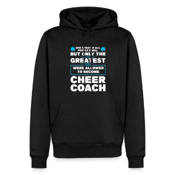 coach cheer sport cheer coach gift - Men’s Premium Organic Hoodie - black - Front - Nico (187cm)