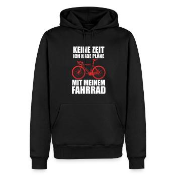 Fahrrad Rennrad Fahrradfahrer Geschenk - Männer Premium Bio Hoodie - Schwarz - Vorne - Nico (187cm)