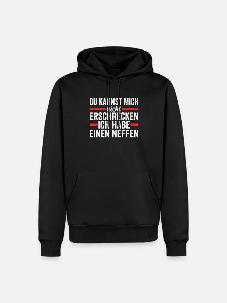 Onkel Neffe Onkels Geschenk - Männer Premium Bio Hoodie - Schwarz