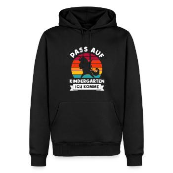 Kindergarten Einhorn Kita-Kind Geschenk - Männer Premium Bio Hoodie - Schwarz - Vorne - Nico (187cm)