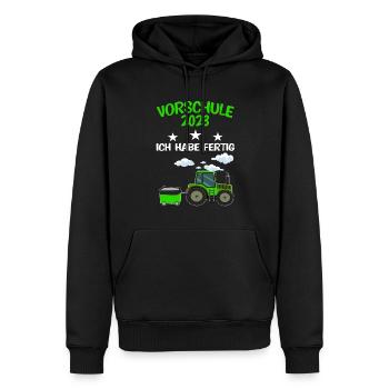 Vorschule 2023 Traktor Vorschüler Geschenk - Männer Premium Bio Hoodie - Schwarz - Vorne - Nico (187cm)