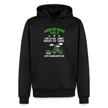 Kindergarten 2022 Traktor Kita-Kind 2022 Geschenk - Männer Premium Bio Hoodie - Schwarz - Vorne - Nico (187cm)