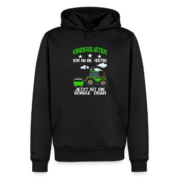 Kindergarten Traktor Kindergartenkind Geschenk - Männer Premium Bio Hoodie - Schwarz - Vorne - Nico (187cm)