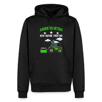 Kindergarten Traktor Kindergartenkind Geschenk - Männer Premium Bio Hoodie - Schwarz - Vorne - Nico (187cm)