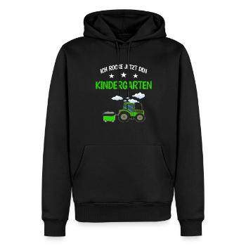 Kindergarten Traktor Kita Anfänger Geschenk - Männer Premium Bio Hoodie - Schwarz - Vorne - Nico (187cm)