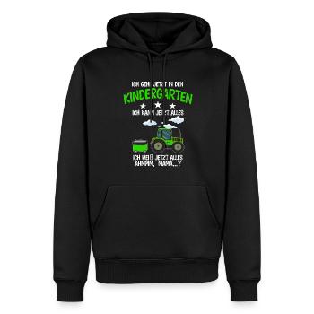 Kindergarten Traktor Kita Anfänger Geschenk - Männer Premium Bio Hoodie - Schwarz - Vorne - Nico (187cm)