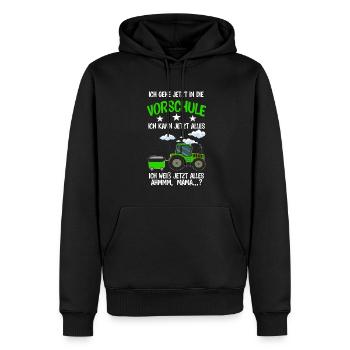 Vorschule Traktor Vorschüler Geschenk - Männer Premium Bio Hoodie - Schwarz - Vorne - Nico (187cm)