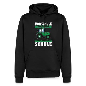 Schulkind Traktor Schulstart Geschenk - Männer Premium Bio Hoodie - Schwarz - Vorne - Nico (187cm)
