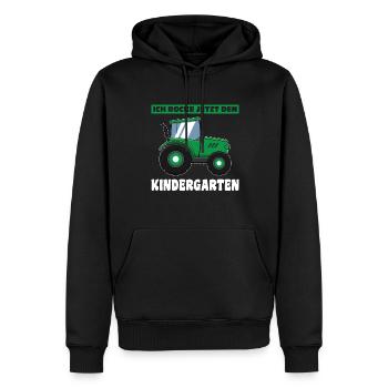 Kindergarten Traktor Kita-Start Geschenk - Männer Premium Bio Hoodie - Schwarz - Vorne - Nico (187cm)