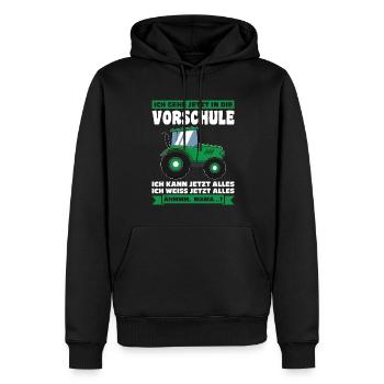 Vorschule Traktor Vorschulkind Geschenk - Männer Premium Bio Hoodie - Schwarz - Vorne - Nico (187cm)