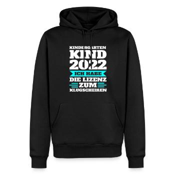 Kindergarten 2022 Kita Kindergartenkind 2022 - Männer Premium Bio Hoodie - Schwarz - Vorne - Nico (187cm)