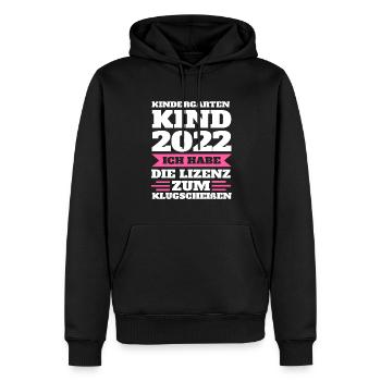 Kindergarten 2022 Kita Kindergartenkind 2022 - Männer Premium Bio Hoodie - Schwarz - Vorne - Nico (187cm)