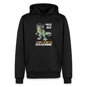 Kindergarten Dinosaurier Kindergartenanfänger - Männer Premium Bio Hoodie - Schwarz - Vorne - Nico (187cm)