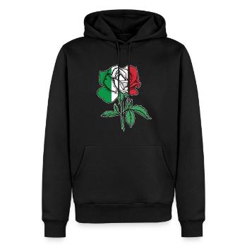 Drapeau Rose Mexicain Drapeau Cadeau - Sweat à capuche Premium bio Homme - noir - Devant - Nico (187cm)