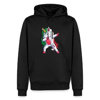 Flagge Unicron Italienische Flagge Italienische - Männer Premium Bio Hoodie - Schwarz - Vorne - Nico (187cm)