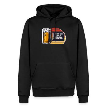 Brauerei Bier Geschenk - Männer Premium Bio Hoodie - Schwarz - Vorne - Nico (187cm)