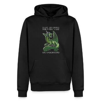 Dragon Dragon Créature Mythique Cadeau - Sweat à capuche Premium bio Homme - noir - Devant - Nico (187cm)