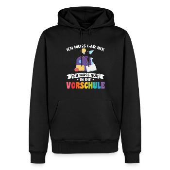 Vorschule Anfang Vorschulkind Geschenk - Männer Premium Bio Hoodie - Schwarz - Vorne - Nico (187cm)