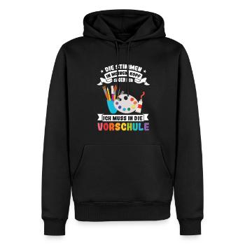 Vorschule Anfang Vorschulkind Geschenk - Männer Premium Bio Hoodie - Schwarz - Vorne - Nico (187cm)