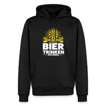 Darten Bier Dart Spieler Geschenk - Männer Premium Bio Hoodie - Schwarz - Vorne - Nico (187cm)
