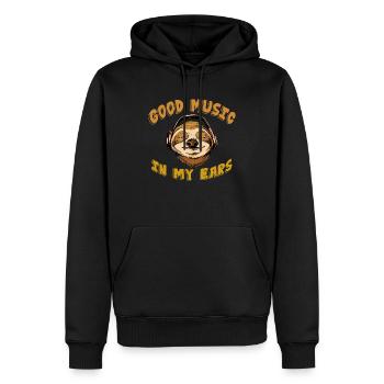 Musik in meinen Ohren - Männer Premium Bio Hoodie - Schwarz - Vorne - Nico (187cm)